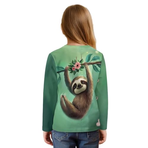 Cute Shirts for Girls Comfy Fall Tops Tie Knot Front Design Tees for Kids 5-122