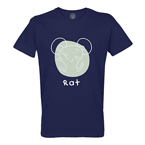 T-Shirt Rat Zodiaque Chinois Homme en Coton Bio Col Rond