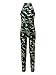 IEFIEL Justaucorps Gymnastique Enfant Fille SurVêtement Fitness Jogging Pilates Yoga Combinaison Pantalon Sport Danse Maillot de Bain Plage 1 Pièce Taille Haute Camouflage 15-16 Ans