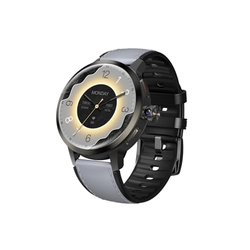 AIEK Smartwatch 4G Con SIM, Android 8.1, GPS, Schermo AMOLED 1,43'', 2+16GB, Monitor Frequenza Cardiaca, Rosso - 5