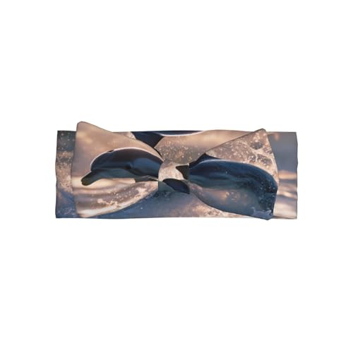 Lively dolphins Baby bow headband (0-6 months) - Universal for newborns to toddlers, a must-have for cute decoration