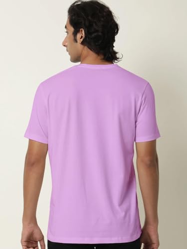 Image of Veirdo Regular Fit Half Sleeves Round Neck Solid Pure Cotton T-Shirt for Men (Available in White, Black, Swan White, Mustard, Maroon, Green, Lilac, Navy, Red Color)