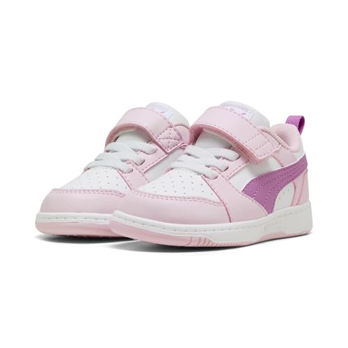 Puma Rebound V6 Lo AC+ Inf la basket enfant facile à enfiler pour pieds larges