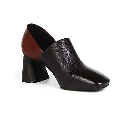 Hauts Chaussures Femmes Talon, Cour Dames Femmes Slip on Stiletto Travail des Chaussures Fermées Pompes, Parti Intelligent Travail,Noir,42 Cover
