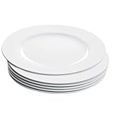 Dinner Plate Set,Accguan 8 Inch Porcelain Plates for Kitchen,White Plates for...