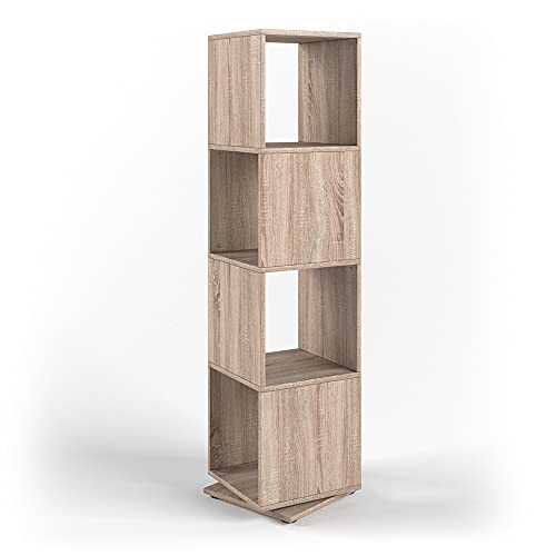 Vicco Drehregal, Aktenregal für Ordner, Sonoma, 35 x 142 cm