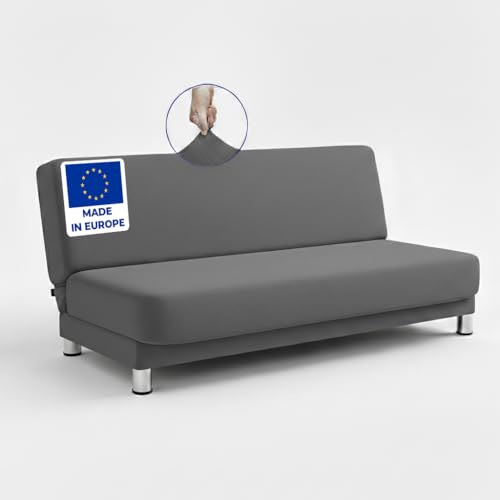 BLUZIMAN® Housse de Canapé Clic Clac Épais Qualité Premium Super Extensible Doux fabriquée en Espagne Coton Mélangé, Couvre Canapé sans Accoudoirs...