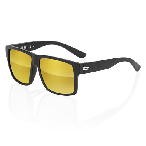Image of TOROE Eyewear Matte Black RANGE XL Frame Sunglasses Light Weight TR90 Frame, Polarized Polycarbonate Lens