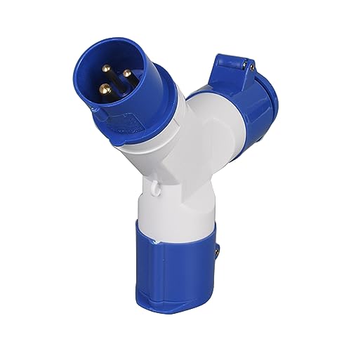 16A Plug Socket Splitter Mains Electric Hook Up 240V Motorhome Caravans Boats 2/3 Way Splitter Power Supply Hook Up Adapter