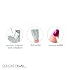 Sensationail Clean Prep & Cure Gel Nail Polish Kit - Long-Lasting Salon Grade Manicure Kit with UV Lamp - Includes Primer, Base & Top Coat, Cleanser, and Manicure Essentials - Lasts Up to 2 Weeks