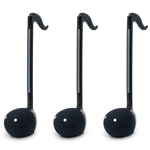Otamatone Japanese Electronic Musical Instrument Portable Music Synthesizer from Japan by Maywa Denki Studio Award Winning, Educational Fun Gift for Children, Teens & Adults - Black (Set of 3) [Eng]
