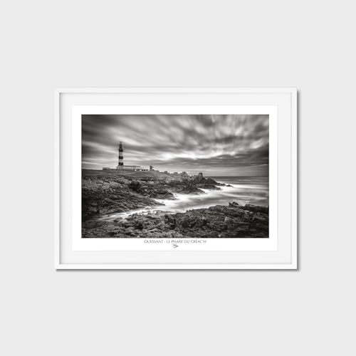Poster Phare du Créac'h Ouessant pour une déco de chambre au style breton marin