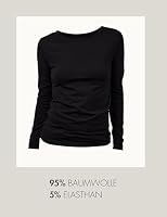 Basic Treasure 2-Pack Langarmshirts Damen Schwarz, 95% Baumwolle, XL – Ansicht 6