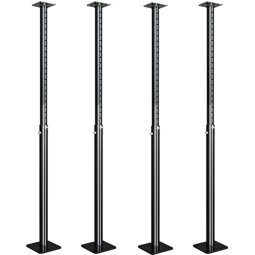 Image of 4 Pack Adjustable House Jack,55 inch-98 inch Telescoping Steel Support Post | Heavy Duty Adjustable Support Jack with 18000lb capacity, Steel Tube Structure for Temporary Construction and Floor Support