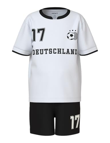 Set ensemble short Nmnhiteam Name It blanc éclatant taille 98 pour enfant mixte