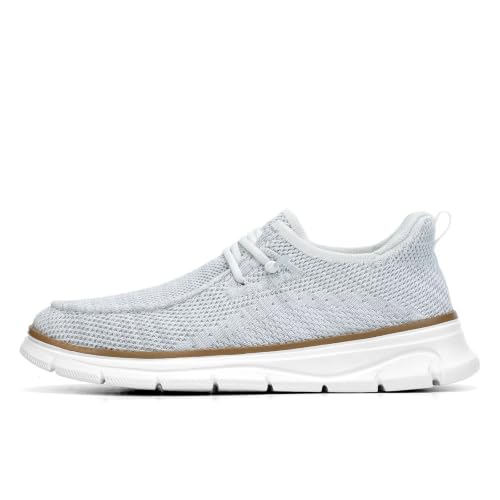 Image of Mens Slip-on Loafers Comfortable Boat Shoes Casual Walking Sneakers Mesh Business Oxfords Work Lightweight Soft Sole