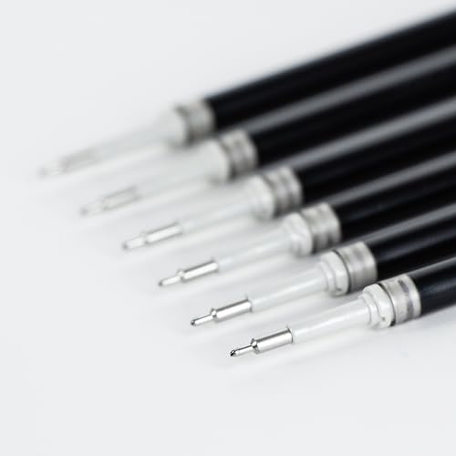 Image of Pentel Refill Ink for EnerGel Gel Pen, 0.7mm Needle Point, Fine Ink, Black Ink, Pack of 6 Refills