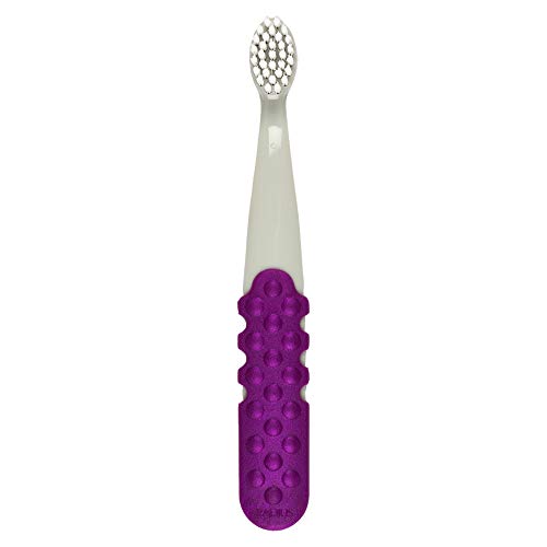 RADIUS Totz Plus Toothbrush for Kids, Amethyst (Pack of 2) - BPA Free,ADA Accepted,for Ages 3 and Older