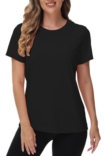 NEYOUQE Plus Size Womens Summer Beach Tshirts Shirts Cute for Teen Girls Athletic Tops Black Soccer Active Yoga Outfits XXL product image