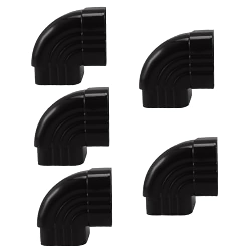 Veemoon 5pcs Replacement Rain Elbow Downspout Connector Adapter Bend Gutter Fitting Right Angle Easy Installation for Efficient Rainwater Drainage