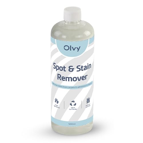 Olvy Limpiador de Manchas 500ml – Líquido de Limpieza para Alfombras – Potente Quitamanchas con Fragancia Floral – Apto para Alfombras, Sofás, Tapicerías y Colchones
