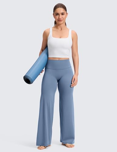Image of CRZ YOGA Softretch No Front Seam Wide Leg Pants 28'' / 30'' / 32 inch for Women - High Waist Yoga Lounge Buttery Soft Comfy Casual