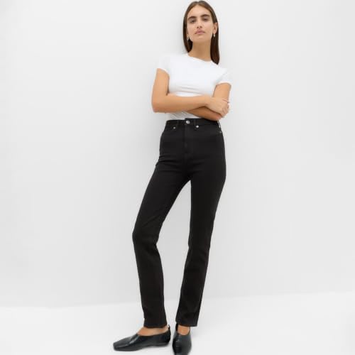 Image of Marks & Spencer Sculpt Straight Leg High Rise Denim Jeans