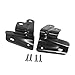 AngyMeck Rear Soft Top Bow Brackets Left & Right Side Support Mounts with Hardware Compatible with Jeep Wrangler JK 2007-2012 (4-Door Unlimited) Replaces 55397231AC, 55397230AC