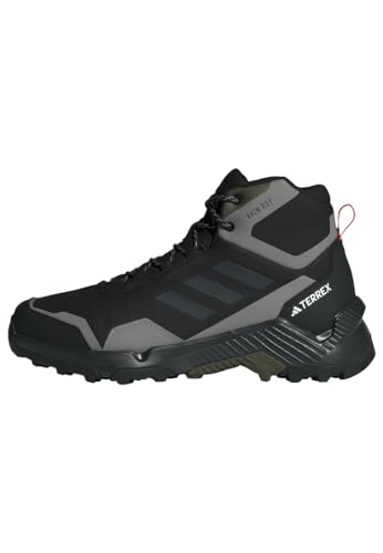Adidas Herren Eastrail 2.0 Mid RAIN.RDY Waterproof Hiking Shoes, Core Black/Carbon/Charcoal Grey, 43 1/3 EU