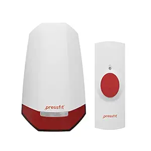 Wireless Doorbell by Pressfit, Echo-V Door Bell Chime Kit Comes with 48 Tunes, Non-Interference Feature, Special Tunes for Home, Offices, Hospitals and Clinics - Plug in type
