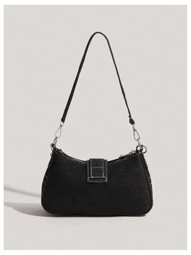 Verdusa Women's Star Buckle Underarm Shoulder Bags Retro Y2k Metal Chain Top Handle Crescent Bag2