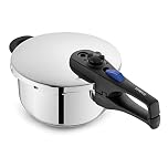 Tower Express Pressure Cooker with Bakelite Lid Lock System, Visual Pressure Indicator, 4L, Stainless Steel