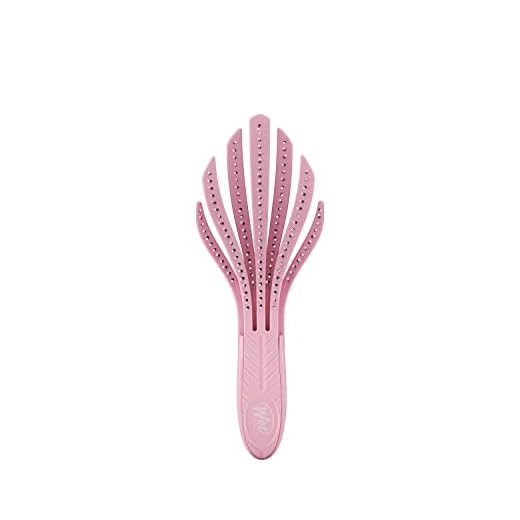 Wet Brush Go Green Hair Curl Detangler Brush - Pale Pink - Ultra-Soft IntelliFlex Detangling Bristles Glide Through Tangles with Ease - All Hair Types - No Split Ends & Pain-Free for Wet or Dry Hair
