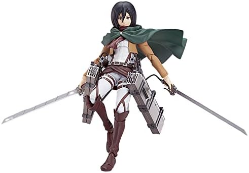 LinkHand Anime Figures for Attack on titen Mikasa Ackerman Movable Joints Figures Anime Action Figure Equipped with Base Anime Character Models