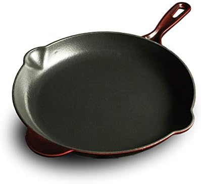 Landhaus Enameled Cast Iron Skillet, 12.5 inches, Merlot Red