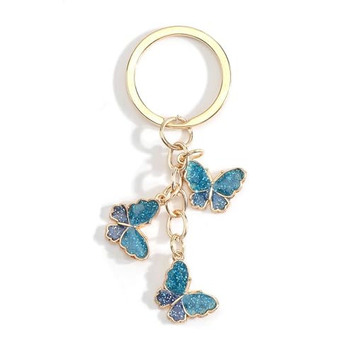 Tranbath Schlüsselanhänger Aus Rostfreiem Edelstahl Mit Buntem Schmetterlingsdesign, Personalisiert Und Perfekt Als Glücksbringer Für Frauen, Ideal Als Geburtstagsgeschenk Oder Für Die Einschulung