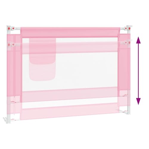 Riel de seguridad cuna bebé y protección de cama infantil rosa 90x25 cm 5