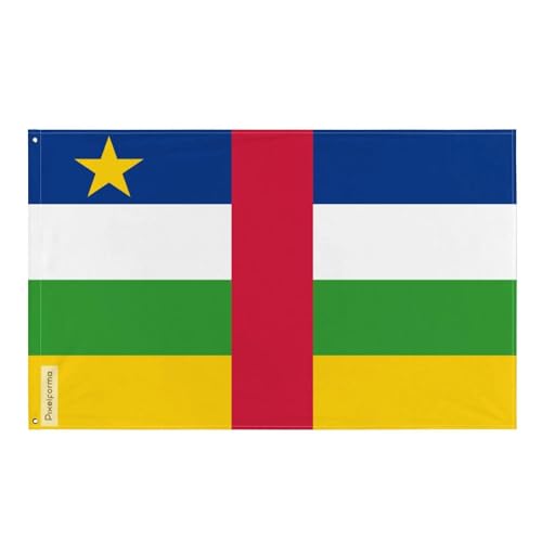 Drapeau République centrafricaine Pixelforma en polyester haut de gamme à œillets