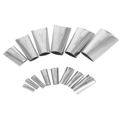 Mipcase 14pc Stainless Steel Duckbill Nozzle Set Caulk Applicator Tips for Caulking Nozzle for