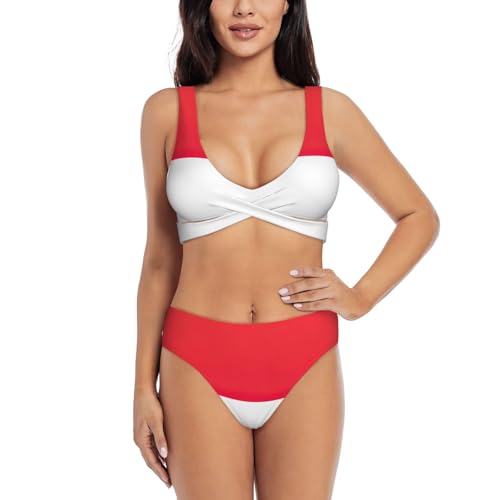 Maillot de bain 2 pièces doux et séchage rapide motif indonésien