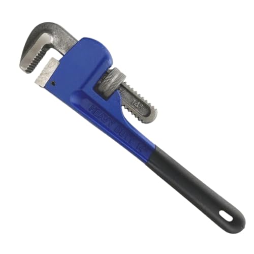 Dunnet Tools Stilsons Pipe Wrench 14 Inch Heavy Duty Plumbing Tools And Equipment Carbon Steel Adjustable Plumbers Wrench Large Tooth Jaws Plumbers Tools Pipe Wrenches