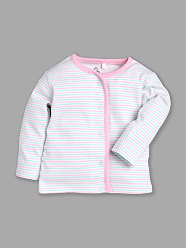 Image of Baby GO Unisex Baby 100% Cotton Full Sleeve Front Open T-Shirt Pack of 3 | Soft Breathable Infant Clothing Set with Snap Buttons | Comfortable Layering Top for Newborn Baby Boys & Baby Girls