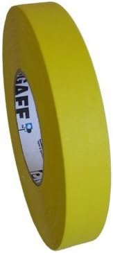 Pro Gaff/Gaffers Tape .5, 1, 2, 3, 4 Inch Widths X Variable Lengths, 1 Inch, Yellow