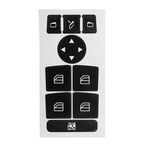 Rénover bouton lève-vitre Mercedes effacé W204 C218 W212 kit autocollants stickers noir