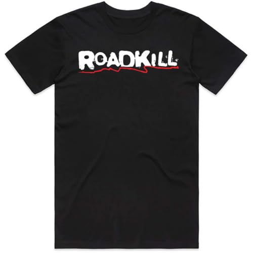 Roadkill Graphic T-Shirt, Black, Short Sleeve, Round Neck