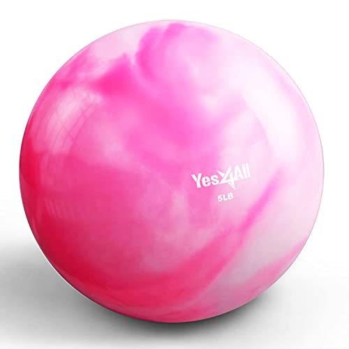 Image of Yes4All Weighted Toning Balls for Exercise, Soft Medicine Balls for Exercise, Pilates, Yoga, Balance, Flexibility, 2-10lbs