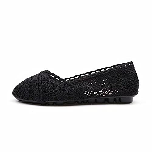 Stunner Women's Cut Out Breathable Lace Ballet Flats3