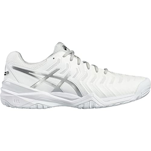 ASICS ASICS Men's Gel-Resolution 7 Tennis Shoe, White/Silver, 8 M US