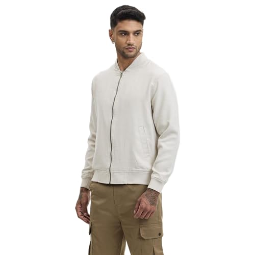 Image of SNITCH Mens Textured Relaxed Fit Jacket