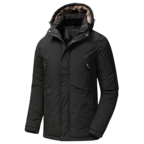 Parka homme longue noire décontractée pour affronter le froid en ville